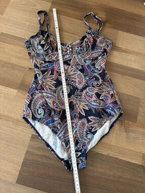 Navy Paisley One-Piece Swimsuit
